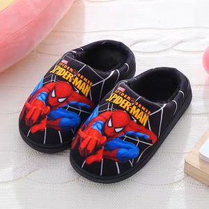 Web Shooting Hero Spiderman Graphic Black Indoor Kids Shoes